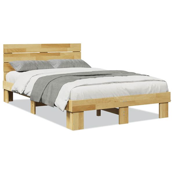 vidaXL Cadre de lit avec t&ecirc;te de lit sans matelas 120x190 cm