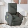 vidaXL Fauteuil inclinable de massage &eacute;lectrique Gris fonc&eacute; Tissu