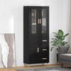 vidaXL Haut Armoire Chêne noir 69,5 x 34 x 180 cm Bois d'ingénierie