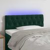vidaXL T&ecirc;te de lit &agrave; LED Vert fonc&eacute; 90x7x78/88 cm Velours
