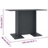 vidaXL Table de salle &agrave; manger Gris 110 x 60 x 75 cm Agglom&eacute;r&eacute;