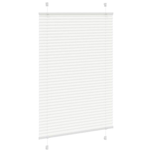 vidaXL Store plissé blanc 100x100 cm largeur du tissu 99,4cm polyester