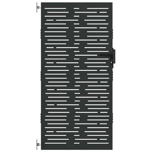 vidaXL Porte de Jardin Noir 85 x 175 cm Acier peint par poudre