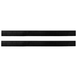 vidaXL Brosses de porte adh&eacute;sives 2 pcs Noir 100 cm