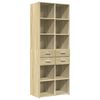 vidaXL Buffet haut ch&ecirc;ne sonoma 70x42,5x185 cm bois d'ing&eacute;nierie