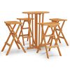 vidaXL Ensemble de bar pliable 5 pcs Bois de teck massif