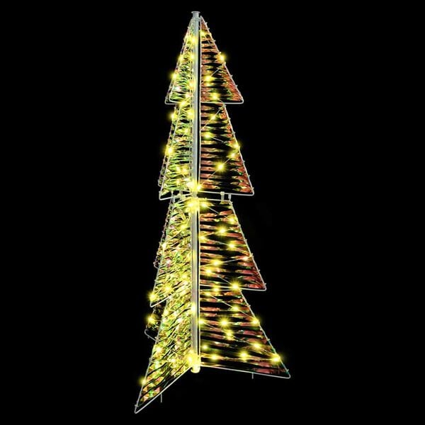 vidaXL Sapin de Noël avec 100 LED Blanc chaud 120 cm PET