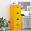 vidaXL Cabinet de Dossier 2 pcs Jaune moutarde 44 x 50 x 106.5 cm