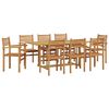 vidaXL Ensemble de salle &agrave; manger pour jardin 9 pc Marron