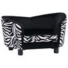 vidaXL Canap&eacute; pour chien Noir 68x38x38 cm Peluche