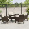 vidaXL Ensemble de salle &agrave; manger pour jardin 5 pcs Marron polyrotin