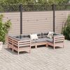 vidaXL Salon de jardin 6 pcs et coussins bois massif sapin de douglas