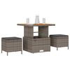 vidaXL Ensemble de salle à manger pour jardin Gris polyrotin