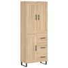 vidaXL Buffet haut Ch&ecirc;ne sonoma 69,5x34x180 cm Bois d'ing&eacute;nierie