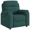 vidaXL Fauteuil de massage inclinable Vert fonc&eacute; Tissu