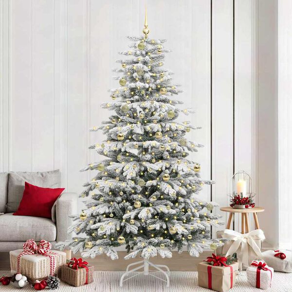 vidaXL Sapin de No&euml;l Artificiel &agrave; Branches Articul&eacute;es Blanc 240 cm