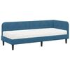 vidaXL Cadre de lit d'angle Bleu 80 x 200 cm Velours
