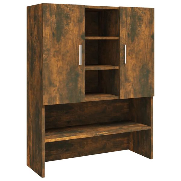 vidaXL Meuble pour machine &agrave; laver Ch&ecirc;ne fum&eacute; 70,5x25,5x90 cm