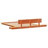 vidaXL Cadre de lit Marron 135 x 190 cm bois