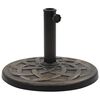 vidaXL Socle rond de parasol Polyr&eacute;sine 19 kg Bronze