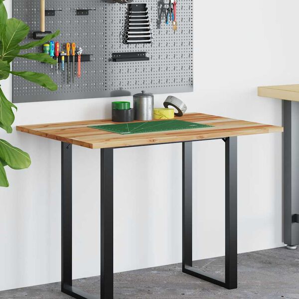 vidaXL Dessus de bureau fini &agrave; l'huile 100x80x2cm bois d'acacia massif