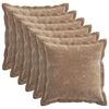 vidaXL Housse de coussin 6 pc HOUTEN Marron 45 x 45 cm Tissu Chenille