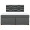 vidaXL Sommier &agrave; lattes de lit avec matelas Gris fonc&eacute; 180x200cm Tissu