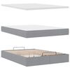 VidaXL Cadre de lit ottoman et matelas gris clair 140x200 cm tissu