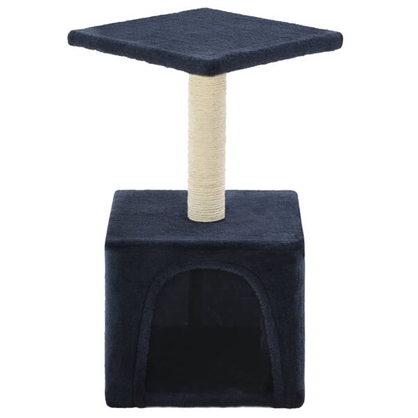 vidaXL Arbre &agrave; chat avec griffoir en sisal 55 cm Bleu fonc&eacute;