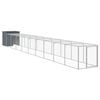 vidaXL Poulailler avec cour anthracite 110x1017x110 cm acier galvanis&eacute;