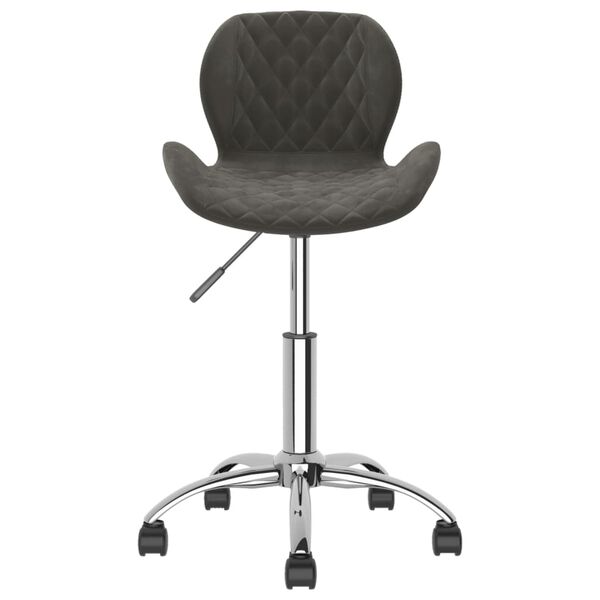 vidaXL Chaises pivotantes &agrave; manger lot de 4 Gris fonc&eacute; Velours