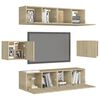 vidaXL Ensemble de meubles TV 6 pcs Chêne sonoma Bois d'ingénierie
