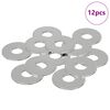vidaXL Rondelles 12 pc Argent&eacute; 12 x 12 x 1,2 cm Fer