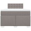 vidaXL Sommier &agrave; lattes de lit avec matelas Taupe 120x200 cm Tissu
