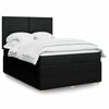 vidaXL Sommier &agrave; lattes de lit avec matelas Noir 160x200 cm Tissu