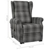 vidaXL Fauteuil de massage Gris Tissu