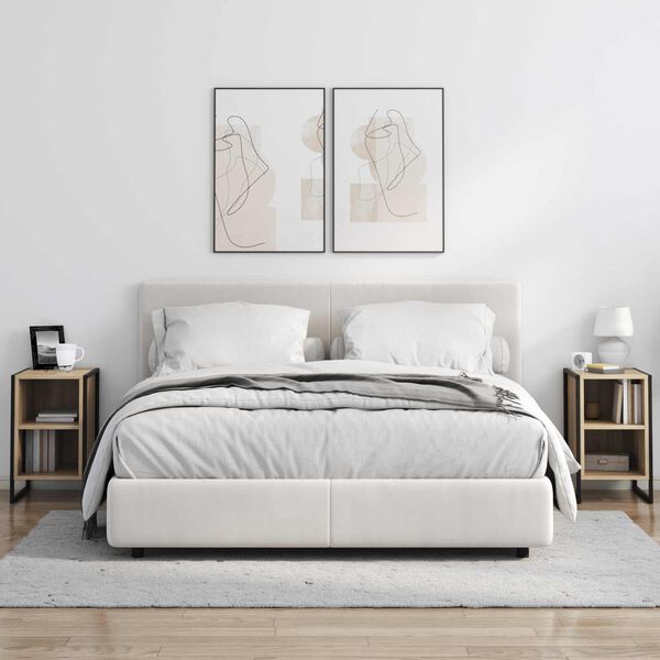 vidaXL Table de chevet Sonoma 39.5 x 30 x 50 cm Bois d'ingénierie