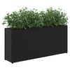 vidaXL Jardini&egrave;res avec 2 pots 2 pcs noir 90x20x40 cm r&eacute;sine tress&eacute;e