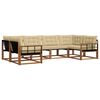 vidaXL Ensemble de canap&eacute;s d'ext&eacute;rieur 6 pcs Naturel et Beige