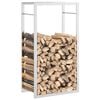 vidaXL Portant de bois de chauffage 50x28x94 cm acier inoxydable