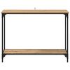 vidaXL Table console avec &eacute;tag&egrave;re ch&ecirc;ne artisanal 101 x 30.5 x 75 cm