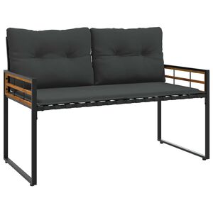 vidaXL Banc &agrave; couches en bois 114 x 55 x 77 cm Gris fonc&eacute;