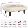 vidaXL Lit pour chien crème 70x40x24 cm velours