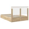 vidaXL Lit de Rangement Ch&ecirc;ne Sonoma 140 x 190 cm Bois d'ing&eacute;nierie