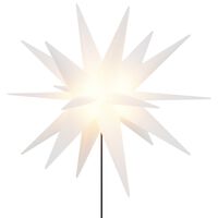 vidaXL Lumière de Noël avec piquet LED pliable blanc 57 cm