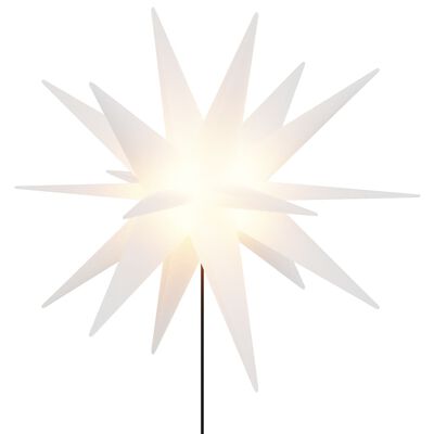 vidaXL Lumière de Noël avec piquet LED pliable blanc 57 cm