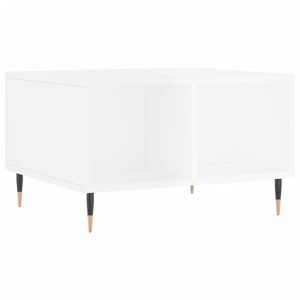 vidaXL Table basse Blanc brillant 60x50x36,5 cm Bois d'ing&eacute;nierie