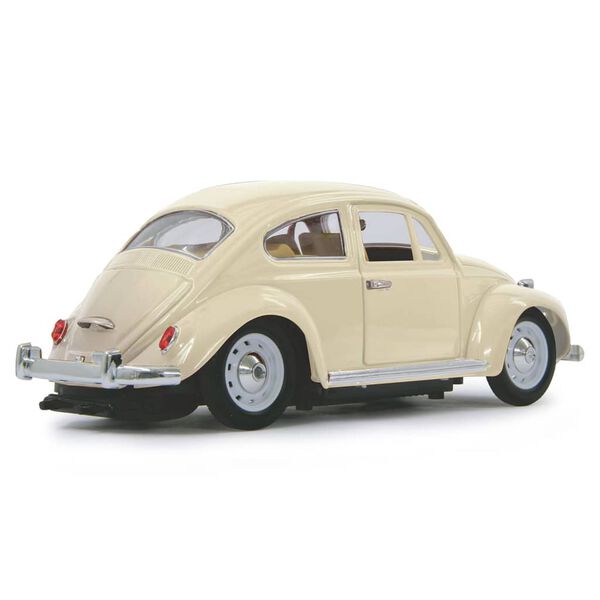 JAMARA Voiture t&eacute;l&eacute;command&eacute; Die-cast VW Beetle 40 MHz 1:18 Blanc cr&egrave;me