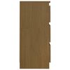 vidaXL Table de chevet Marron miel 40x29,5x64 cm Bois de pin solide