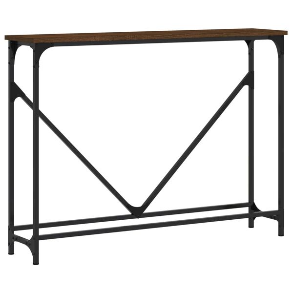 vidaXL Table console ch&ecirc;ne marron 102x22,5x75 cm bois d'ing&eacute;nierie